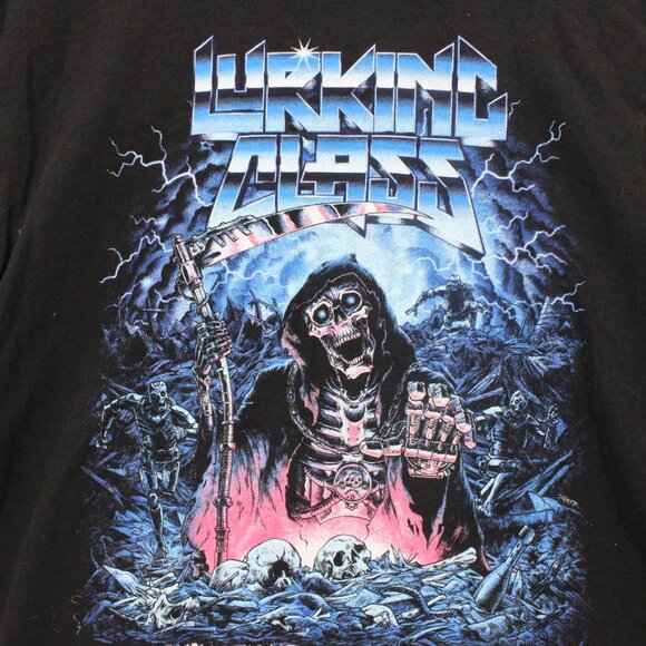 Lurking Class Shirt Men Large L Black Short Sleeve Stikker Run Death Graphic Art - Picture 5 of 8